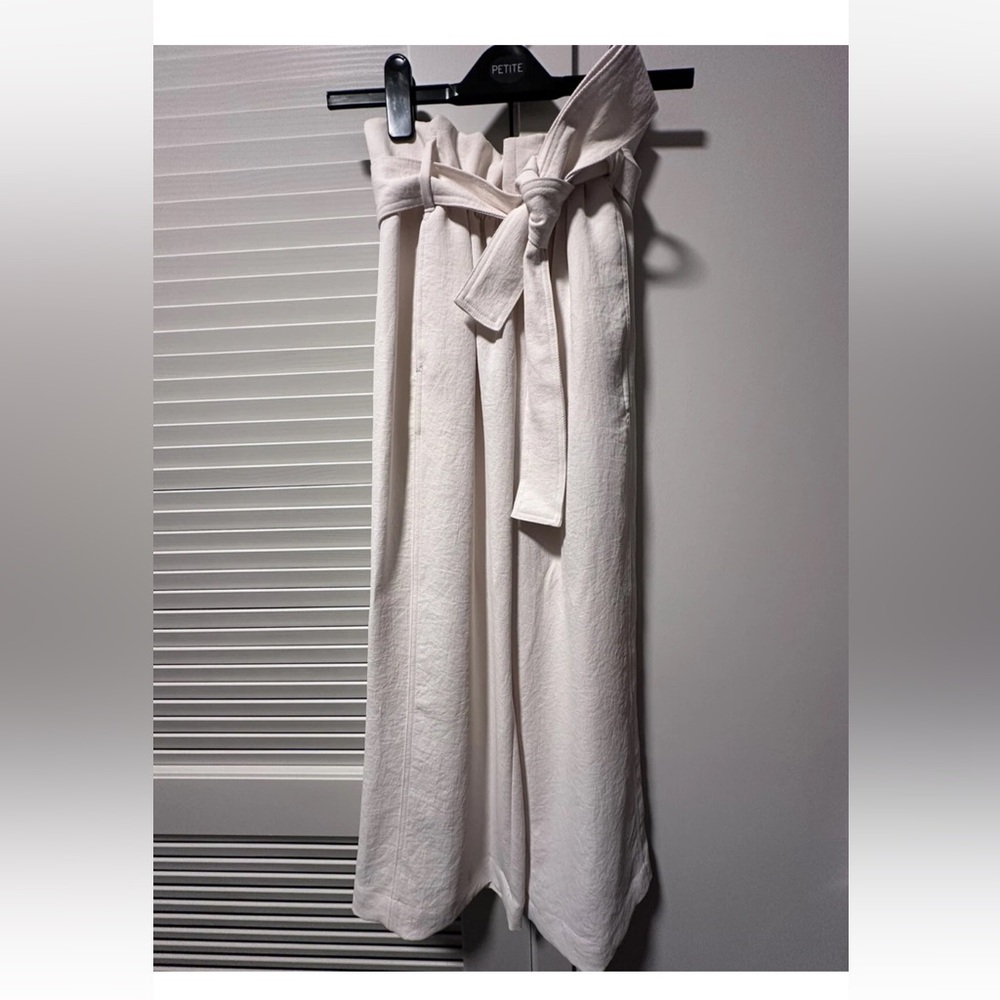 Aritzia Wilfred Tie Front Pants, beige/white, 0